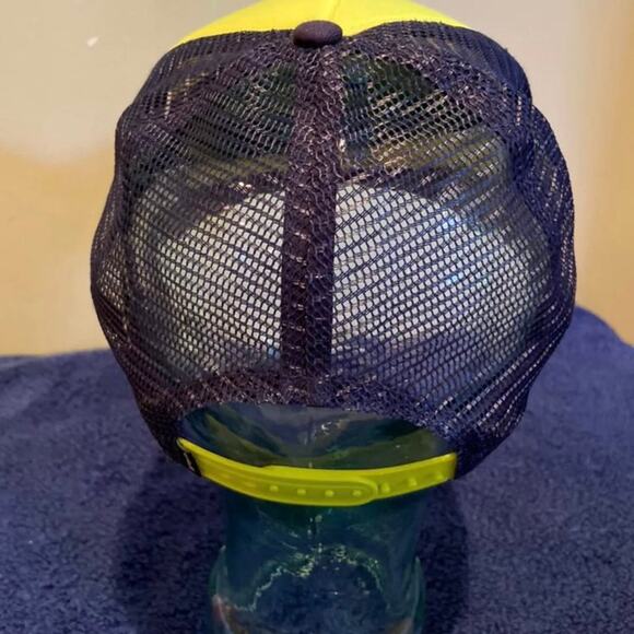 Hurley Men's Black Lime Green Snap Back Adjustable Mesh Back Baseball Hat - Picture 5 of 8